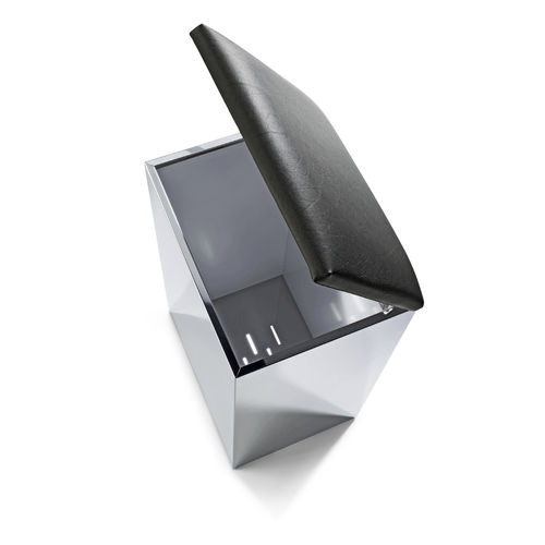 Sgabello contemporaneo - CASE HK 2 - Decor Walther Einrichtungs GmbH - in ecopelle / con supporto in acciaio / con supporto in acciaio inossidabile