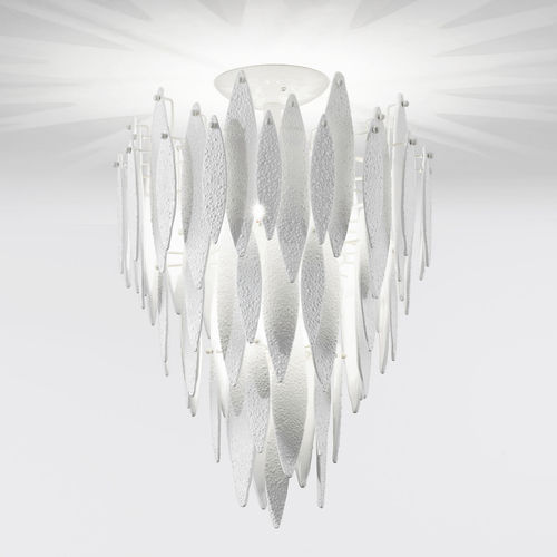 Plafoniera contemporanea - ICE RAIN : 507/10PF - iDL - rotonda / in vetro di Murano / in metallo