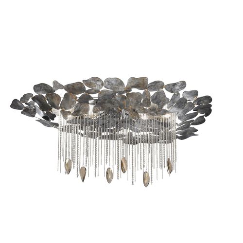 Plafoniera contemporanea - CORTEN 469/6PF - iDL - ovale / in metallo / LED