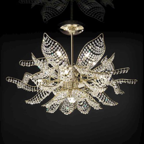 Plafoniera contemporanea - NINFEA 436/10+1PF - iDL - in vetro di Murano / in metallo / LED
