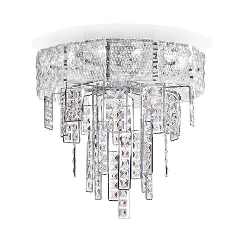 Plafoniera Art Deco - CRYSTALLINE 493/10PF - iDL - rotonda / in cristallo / in metallo