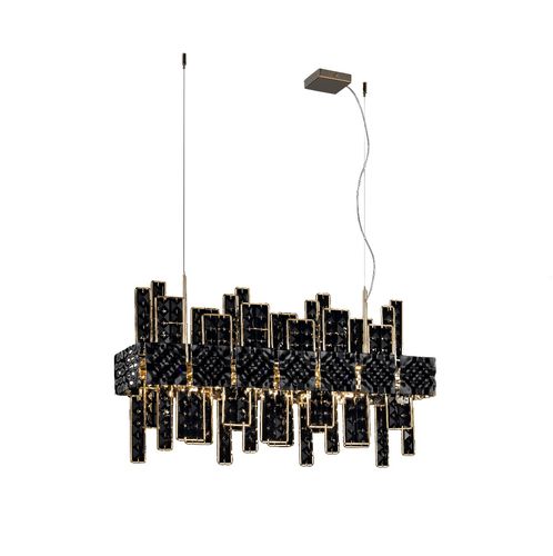 Lampadario classico - CRYSTALLINE - iDL - in vetro / in metallo / da 12 lampadine