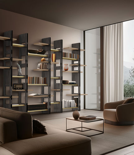 Libreria modulare - TWIN - iDL - contemporanea / contract / in rovere
