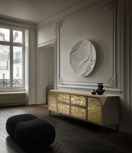 Credenza contemporanea - LAMAA : 618/M200x40x70 - iDL - in rovere / in quercia naturale / in metallo