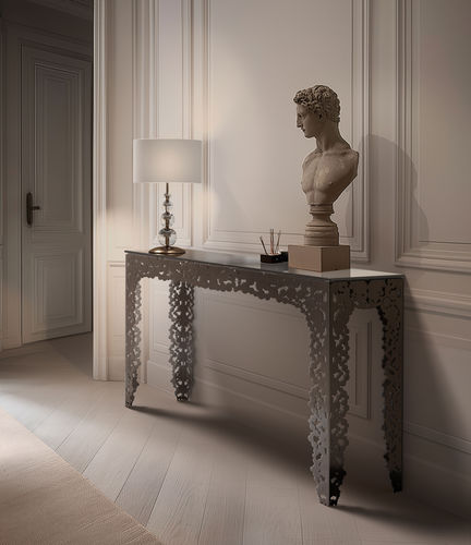 Consolle contemporanea - BUBBLES  - iDL - in vetro / in metallo / con supporto in metallo