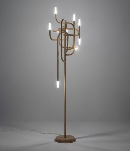 Lampada da pavimento - MANGROVE - iDL - in metallo / design organico / con cavo