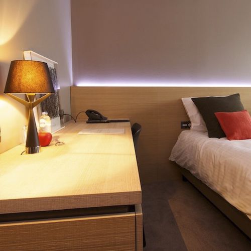 Lampada da tavolo - S71 - Axis 71ba - in metallo / in tessuto / contemporanea