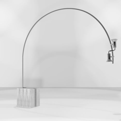 Lampada da terra - CG71 ARCO - Axis 71ba - in metallo / in calcestruzzo / design minimalista