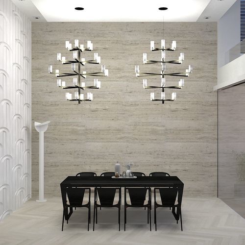 Lampadario contemporaneo - JIL BIG - Axis 71ba - in metallo / contract / con paralumi