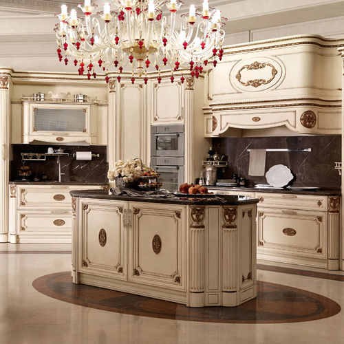 Cucina classica - FLORENCE - MARTINI MOBILI - in legno laccato / in marmo / con isola