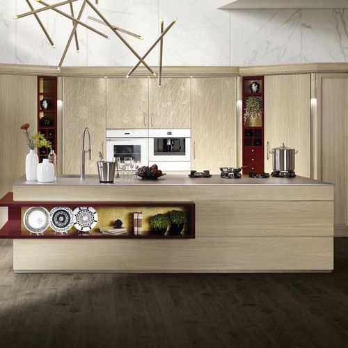 Cucina contemporanea - SHANGHAI - MARTINI MOBILI - in legno / in metallo / con isola