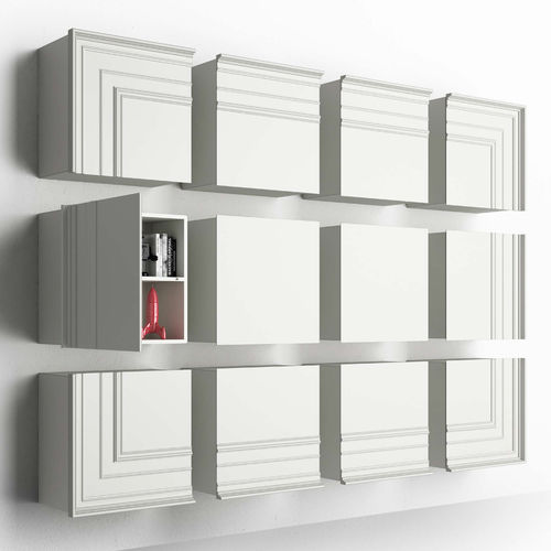 Parete attrezzata per soggiorno contemporanea - GESSOLINA - minottiitalia - in materiale composito