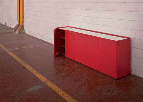 Credenza contemporanea - KM - minottiitalia - in legno / in legno laccato