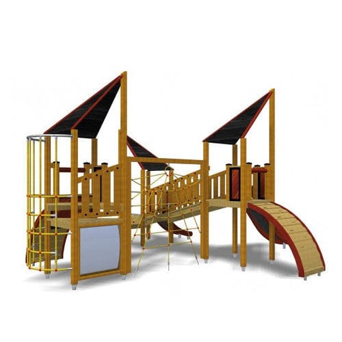 Struttura ludica per parco giochi - MODULO PIÙ  - TLF srl - in acciaio inossidabile / in legno / modulare