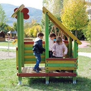 Casetta da gioco per parco giochi - CASETTA - TLF srl - a pavimento / in legno