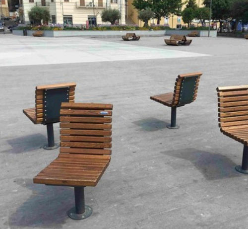 Sedia contemporanea - ESPERIA  - TLF srl - da esterno / in legno / con supporto in alluminio