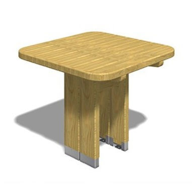 Tavolo contemporaneo - ASSO - TLF srl - in legno / in acciaio zincato / con supporto in legno