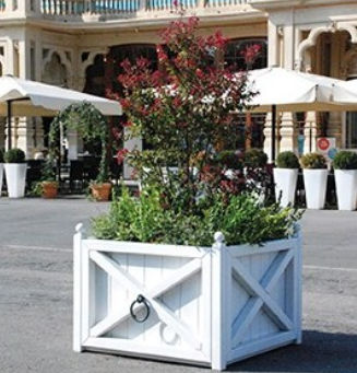 Fioriera in legno - SILENE   - TLF srl - quadrata / contemporanea / per spazi pubblici