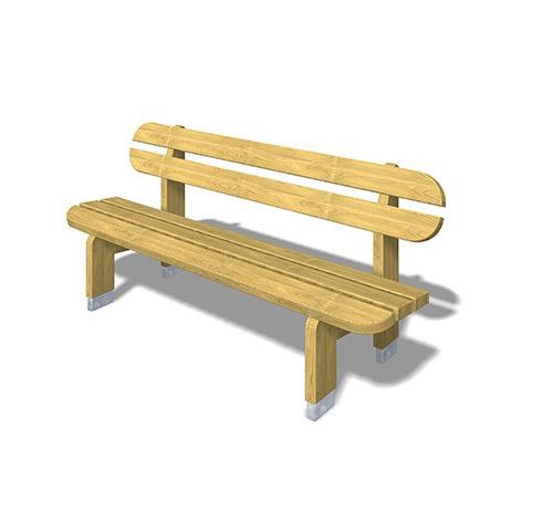 Panca per spazi pubblici classica - MARGHERITA  - TLF srl - in legno / con schienale / senza braccioli