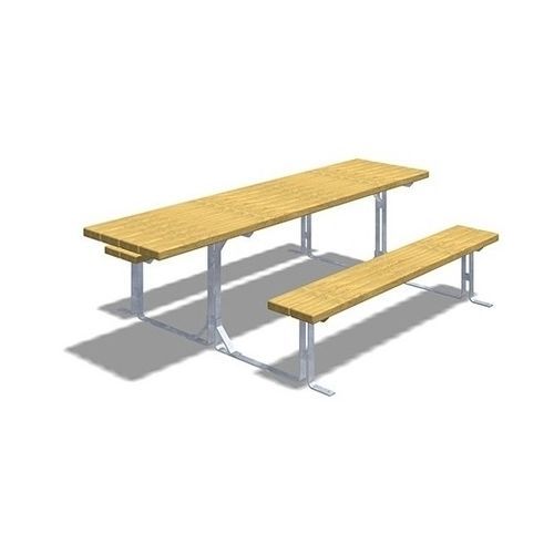 Tavolo da picnic classico - OLIVIA ACCESSIBILE  - TLF srl - in pino / con supporto in metallo / rettangolare