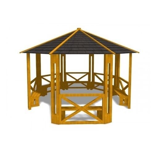 Gazebo in legno - 3.501/SP - TLF srl - tetto in legno / con struttura in legno / per spazio pubblico