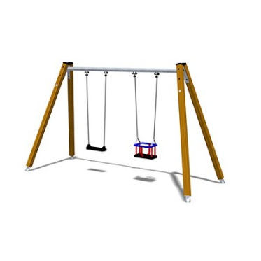 Altalena in metallo - CAMILLA G GZJ   - TLF srl - in legno / per parco giochi / doppia