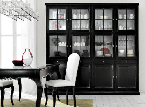 Credenza con alzata classica - 857.NA - Flai - in legno