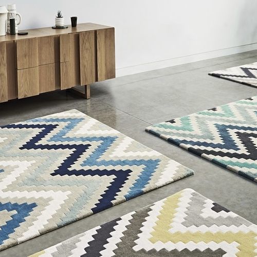 Tappeto contemporaneo - SCALA  - ROMO - a motivi / rettangolare / tufted a mano