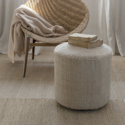Pouf contemporaneo - Tres persian - nanimarquina - in lana della Nuova Zelanda / in fibra naturale / tondo