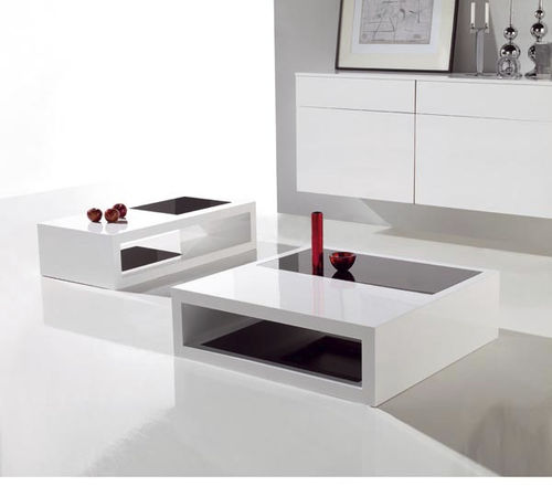 Tavolino basso contemporaneo - BEA - Tadel Grup - in legno laccato / quadrato / per uso residenziale