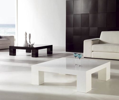 Tavolino basso contemporaneo - FLAP - Tadel Grup - in legno laccato / quadrato / per uso residenziale