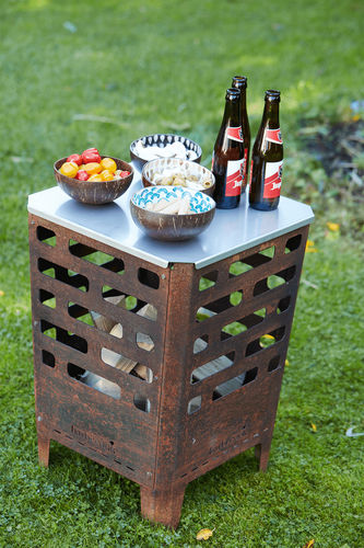 Braciere da giardino a legna - Jill - BARBECOOK - in ghisa / in acciaio laccato / rotondo