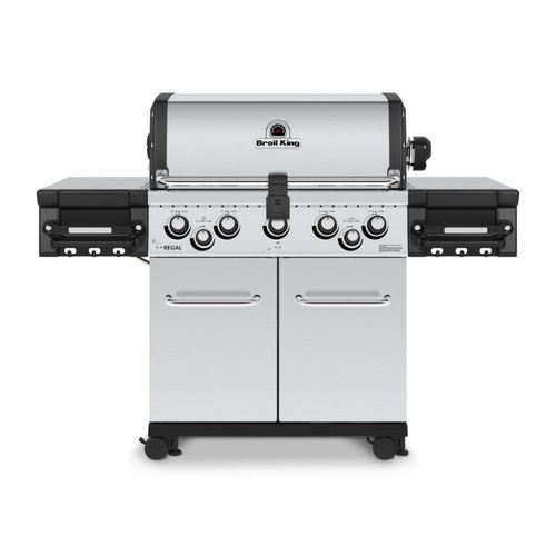 Barbecue a gas - REGAL™ S 590 PRO - Broil King - con rotelle / in acciaio inossidabile / con contenitore