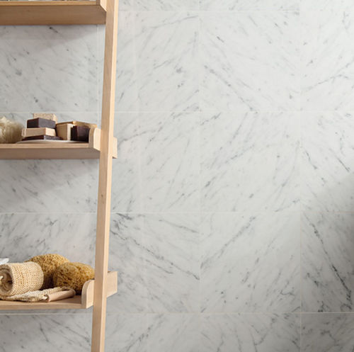 Piastrella in marmo - BIANCO CARRARA - BACCI MARMI - levigata / lucida / strutturata