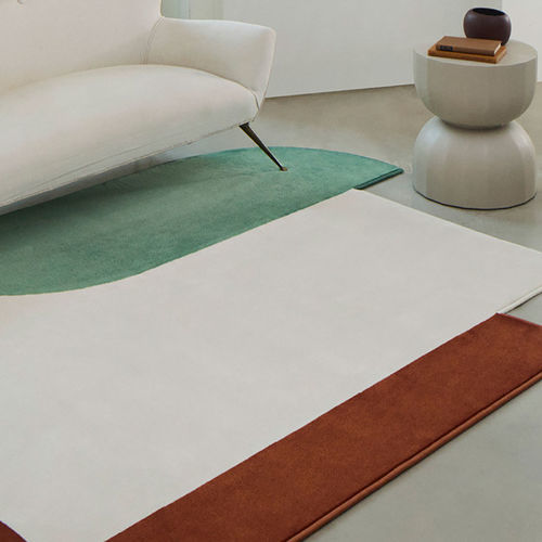 Tappeto contemporaneo - DUNE  - BESANA MOQUETTE - con motivi geometrici / pelo raso / arancione