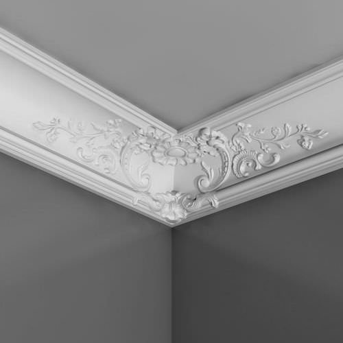 Modanatura in poliuretano - CORNICE SOFFITTO C338B - BIANCHI LECCO SRL