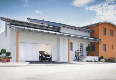 Porta sezionale laterale per garage - NORMSTAHL ENTREMATIC - in acciaio galvanizzato / automatica