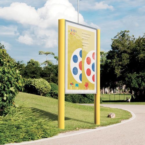Cartello pubblicitario con piedi alti - NEVIS - CITY DESIGN - da esterno / pubblicitario / modulare