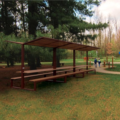 Tavolo da picnic contemporaneo - CISON - CITY DESIGN - in WPC / in acciaio galvanizzato / in legno