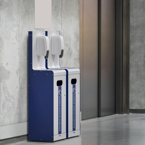 Sistema igienizzante con supporto per gel idroalcolico - SANIFICATION POINT - CITY DESIGN