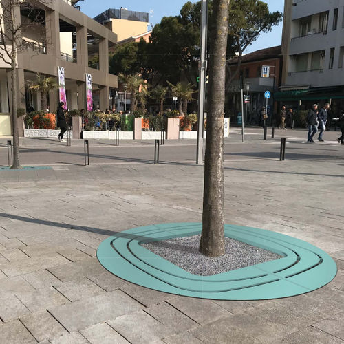 Griglia per alberi circolare - EL PASO - CITY DESIGN - in acciaio galvanizzato / in acciaio con rivestimento a polvere / traforata