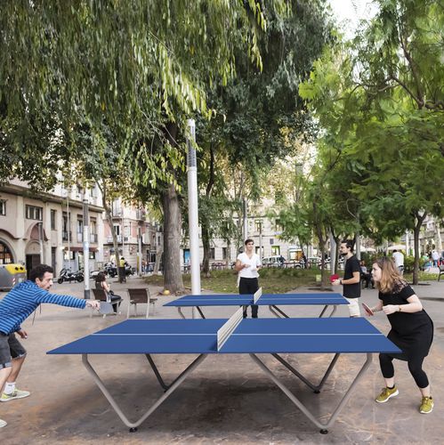 Tavolo da ping-pong per esterni - TOPSPIN - CITY DESIGN - contemporaneo / per scuola / per università