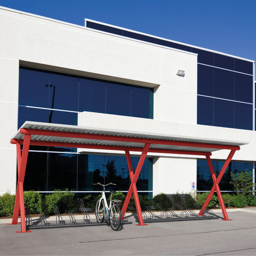 Pensilina per biciclette di lunga durata - CIKE - CITY DESIGN - inclinata / in acciaio galvanizzato / per spazi pubblici