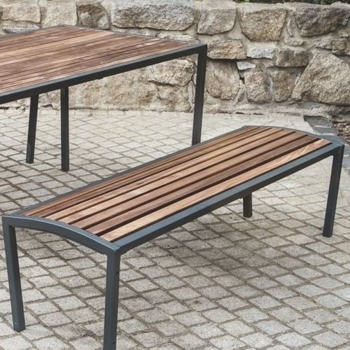 Panca per spazi pubblici contemporanea - CAMILLA PW - CITY DESIGN - in acciaio galvanizzato / in legno / senza schienale