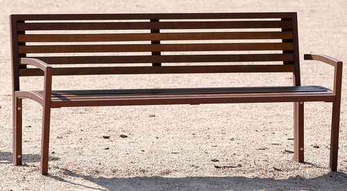 Panca per spazi pubblici contemporanea - CAMILLA SWB - CITY DESIGN - in acciaio galvanizzato / in legno / con schienale