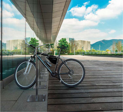 Rastrelliera per biciclette a pavimento - GREYHOUND - CITY DESIGN - con sistema di sicurezza / verticale / da esterno