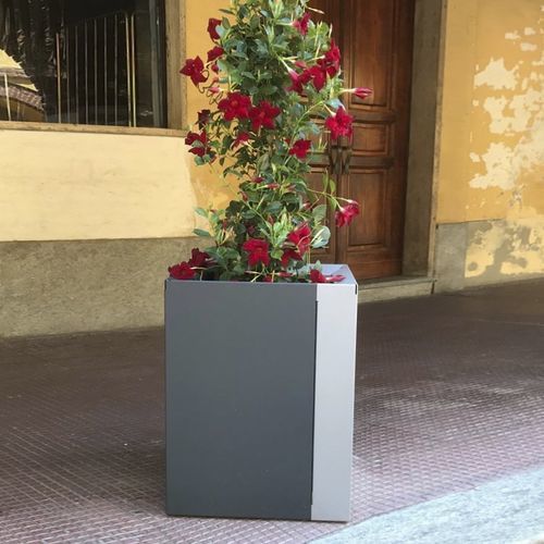 Fioriera in corten - DUO Q - CITY DESIGN - in acciaio galvanizzato / in acciaio termolaccato / rettangolare