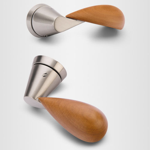 Maniglia per porta - TACTA - COLOMBO DESIGN - in ottone / in legno / contemporanea