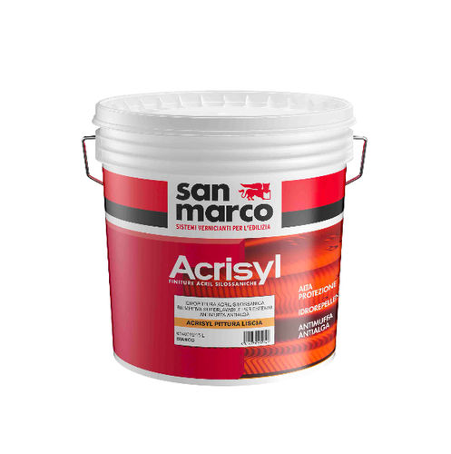 Pittura di impermeabilizzazione - ACRISYL PITTURA LISCIA - San Marco - isolante / da esterno / per muro