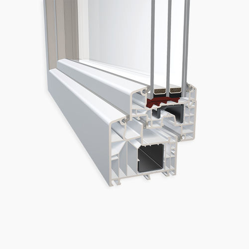 Profilato per porte in vetro - DQG 85 - DIQUIGIOVANNI - in acciaio galvanizzato / di sicurezza / termoisolante
